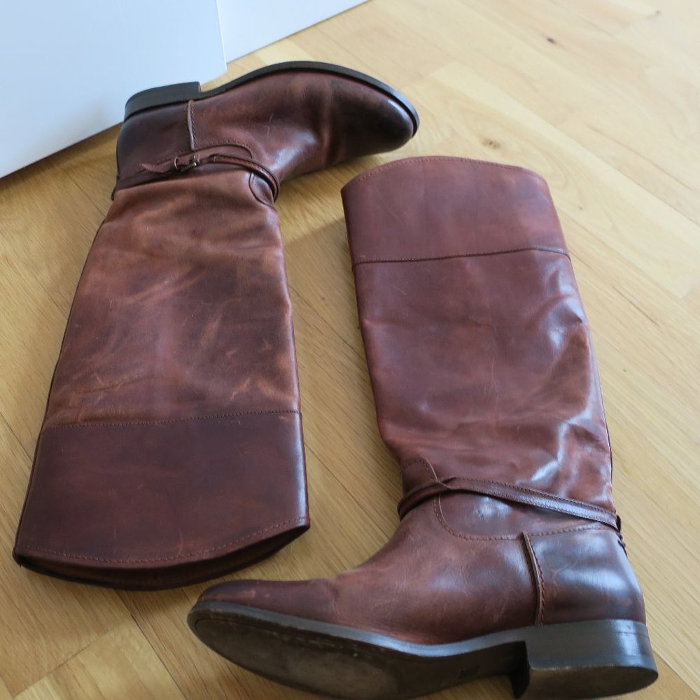 Frye Brown Leather Winter Boots - Picture 2 of 7